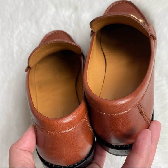 Sezane Vicky Soft Carmel Loafers with Gold Chain Detail | 36 - Picture 12 of 14